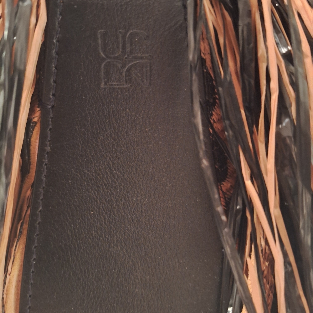 Ulla Johnson Charlotte fringe black & tapir shoulder bag with suede lining - Picture 8 of 15